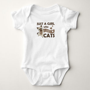 Just a girl who loves Cats Sweet Cat Baby Bodysuit
