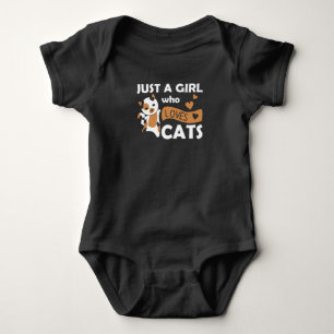 Just a girl who loves Cats Sweet Cat Baby Bodysuit