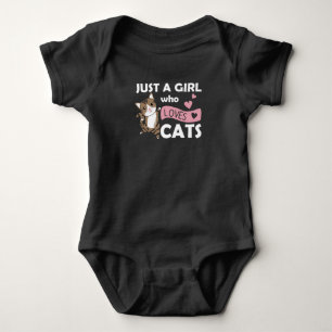 Just A Girl Who Loves Cats Sweet Cats Tigerized Baby Bodysuit