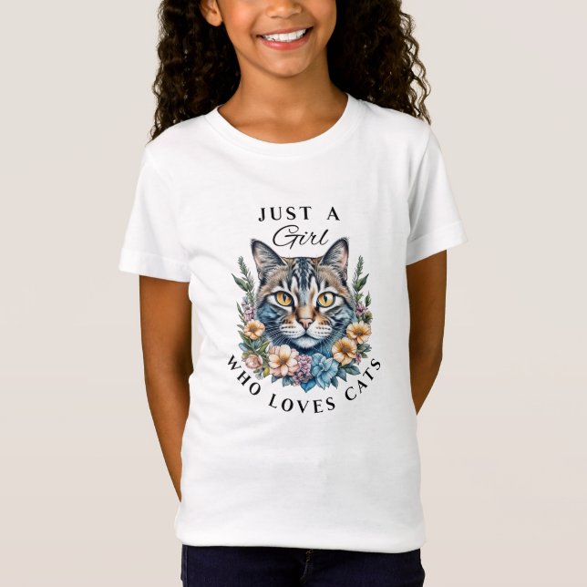 Just a Girl Who Loves Cats   T-Shirt (Front)