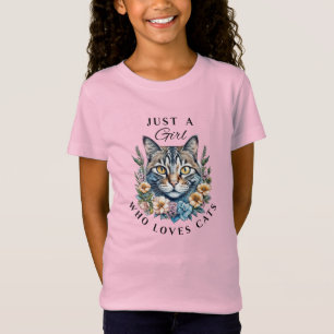 Just a Girl Who Loves Cats   T-Shirt