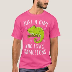 Just A Girl Who Loves Chameleons Cute Chameleon Lo T-Shirt