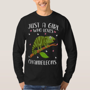 Just A Girl Who Loves Chameleons For Women Girl Ki T-Shirt
