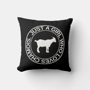 Just A Girl Who Loves Chamois Gift For Women Goat Cushion
