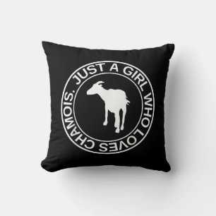 Just A Girl Who Loves Chamois Gift For Women Goat Cushion