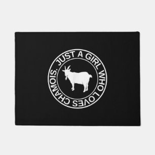 Just A Girl Who Loves Chamois Gift For Women Goat Doormat