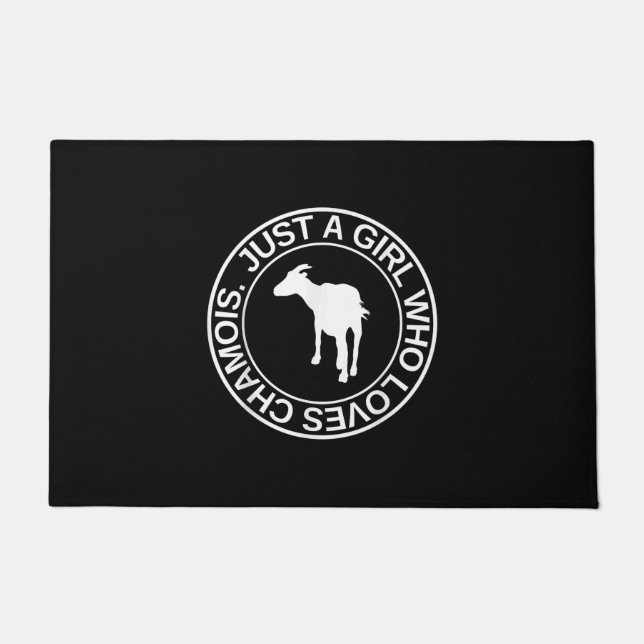 Just A Girl Who Loves Chamois Gift For Women Goat Doormat (Front)