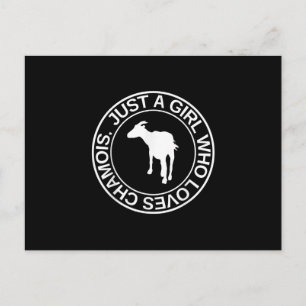 Just A Girl Who Loves Chamois Gift For Women Goat Holiday Postcard