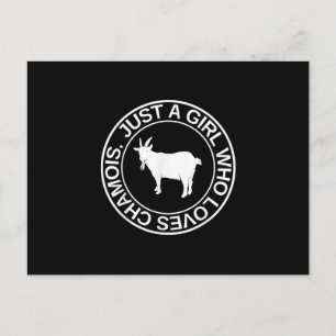 Just A Girl Who Loves Chamois Gift For Women Goat Invitation Postcard
