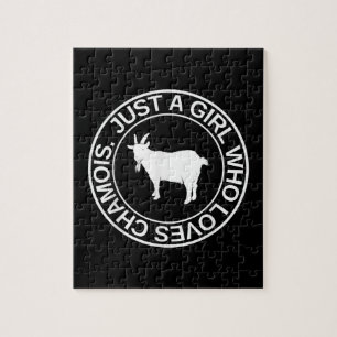 Just A Girl Who Loves Chamois Gift For Women Goat Jigsaw Puzzle