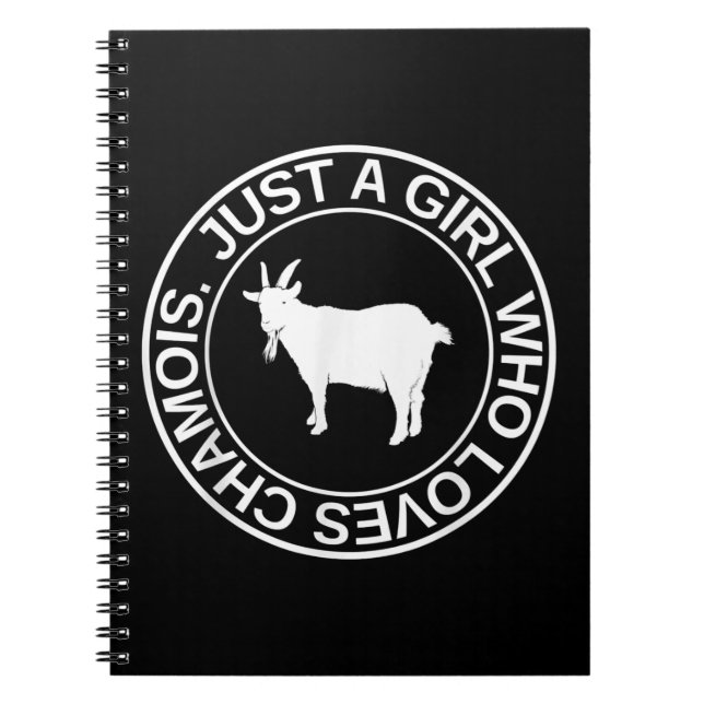 Just A Girl Who Loves Chamois Gift For Women Goat Notebook (Front)
