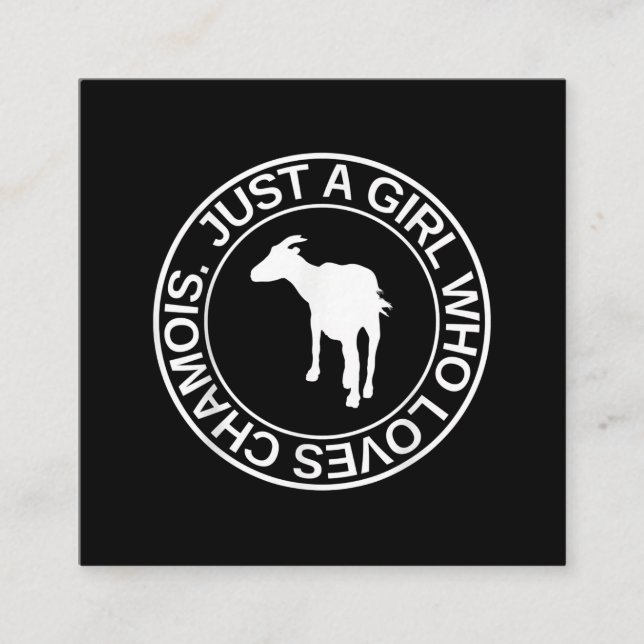 Just A Girl Who Loves Chamois Gift For Women Goat Square Business Card (Front)