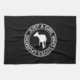 Just A Girl Who Loves Chamois Gift For Women Goat Tea Towel