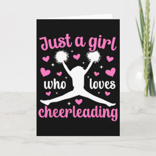 Just A Girl Who Loves Cheerleading Cheerleader Che Card