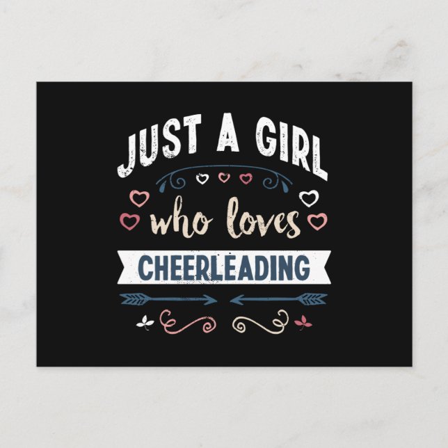 Just a Girl who loves Cheerleading Funny Gifts Postcard (Front)