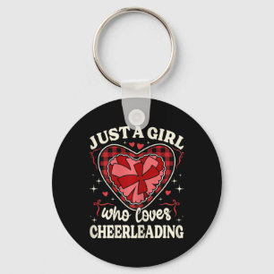Just A Girl Who Loves Cheerleading Girls Cheerlead Key Ring