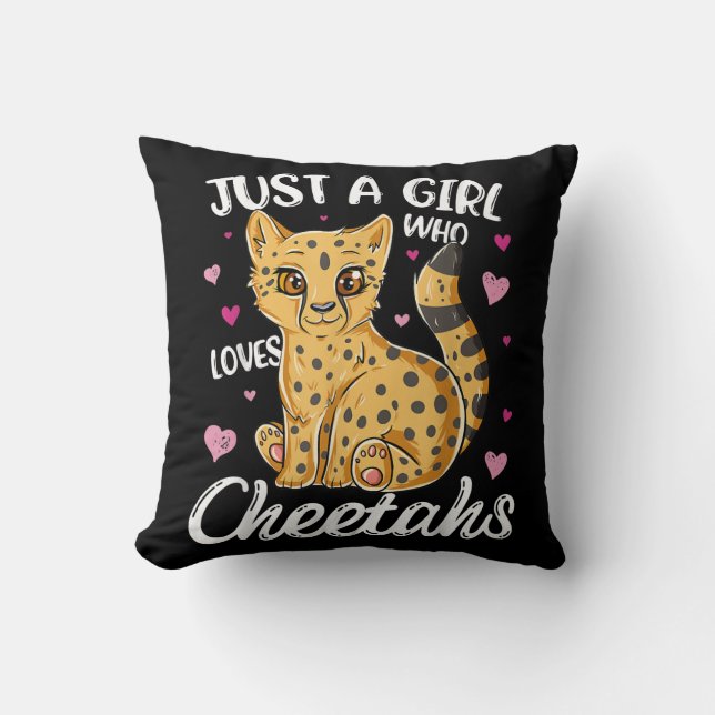 just a girl who loves cheetahs | cheetah gift cushion (Front)