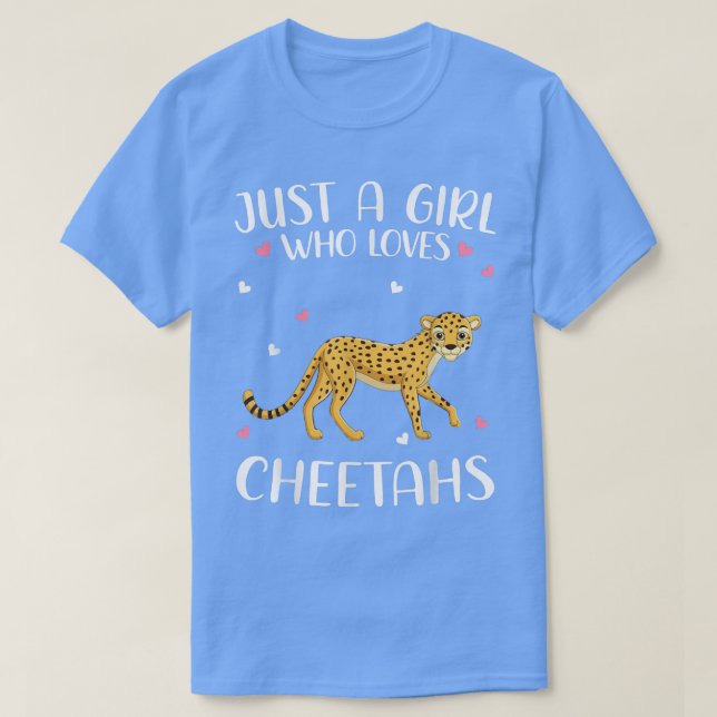 Just A Girl Who Loves Cheetahs For Women Girl Kids T-Shirt (Design Front)