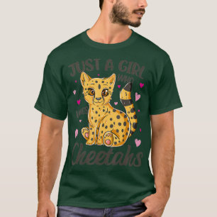 Just A Girl Who Loves Cheetahs Women Cheetah Cat T-Shirt