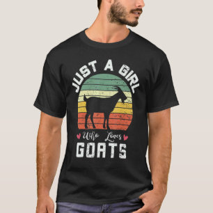 Just A Girl Who Loves Chickens And Goats Farmer T-Shirt
