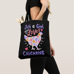 Just A Girl Who Loves Chickens Chicken Hen Love Cu Tote Bag
