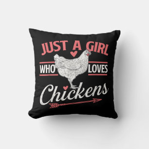 Just A Girl Who Loves Chickens - Chicken Lover Pou Cushion