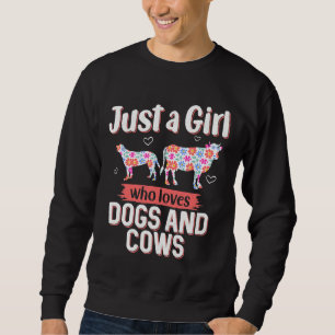 Just A Girl Who Loves Chickens Cow Sweatshirt
