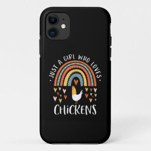Just A Girl Who Loves Chickens Rainbow Gifts Poult Case-Mate iPhone Case