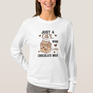 Just A Girl who loves Chocolate Milk Kawaii T-Shirt