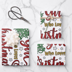 Just A Girl Who Loves Christmas 2 Wrapping Paper Sheet
