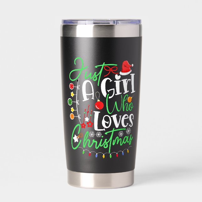 Just A Girl Who Loves Christmas-64714 Insulated Tumbler (Front)