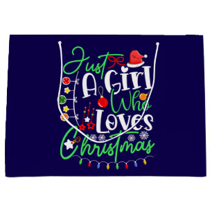 Just A Girl Who Loves Christmas-64714 Large Gift Bag