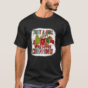 Just A Girl Who Loves Christmas Coffee Cookie Sant T-Shirt