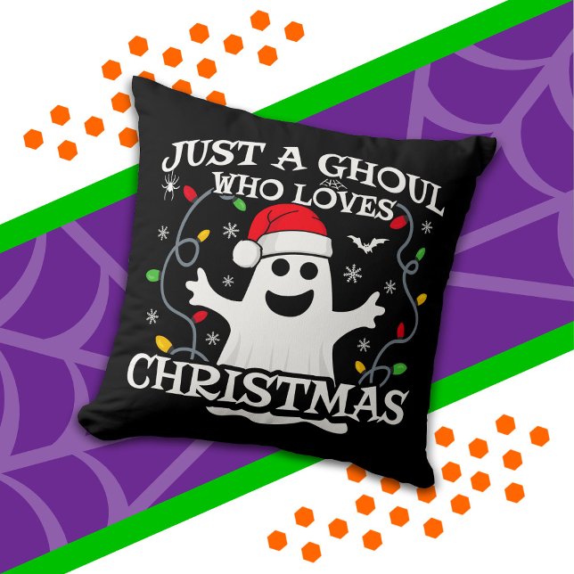 Just A Girl Who Loves Christmas Funny Halloween Cushion (Creator Uploaded)