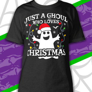 Just A Girl Who Loves Christmas Funny Halloween T-Shirt