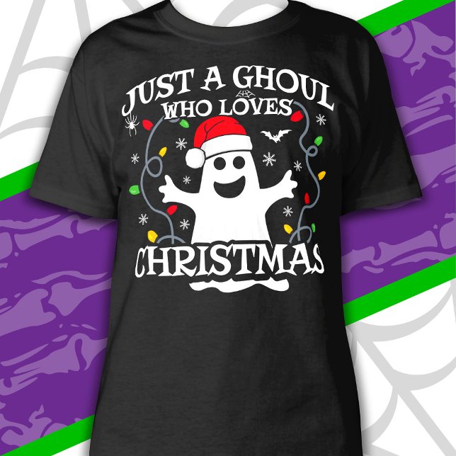 Just A Girl Who Loves Christmas Funny Halloween T-Shirt (Creator Uploaded)