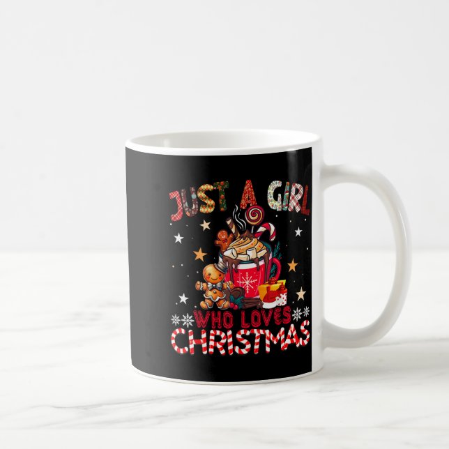 Just A Girl Who Loves Christmas Hot Cocoa Bar Xmas Coffee Mug (Right)
