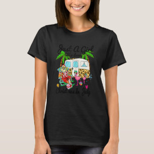 Just A Girl Who Loves Christmas In July Camping Su T-Shirt