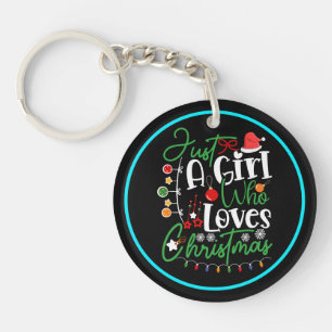 Just A Girl Who Loves Christmas Key Ring
