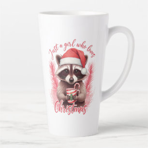 Just A Girl Who Loves Christmas Racoon-71692 Latte Mug