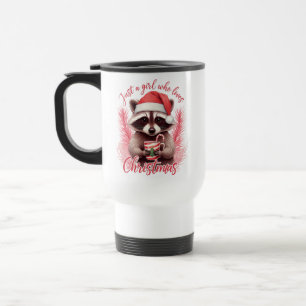 Just A Girl Who Loves Christmas Racoon-71692 Travel Mug