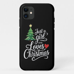 Just A Girl Who Loves Christmas Tree Family Gift Case-Mate iPhone Case
