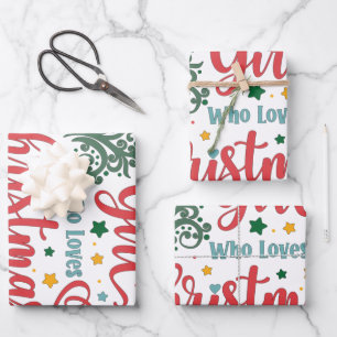 Just A Girl Who Loves Christmas Wrapping Paper Sheet