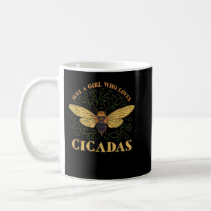 Just a Girl Who Loves Cicadas Artsy Design Coffee Mug
