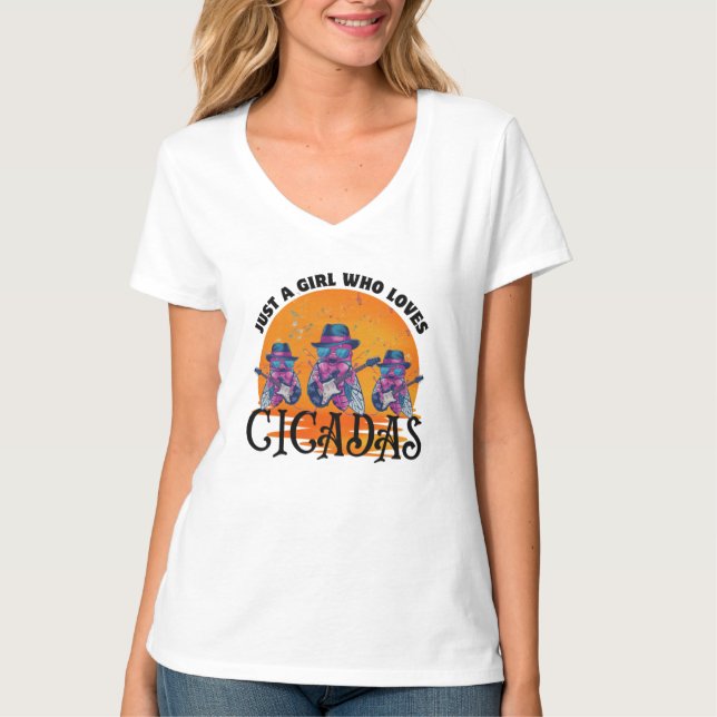 Just a Girl Who Loves Cicadas,cicadas 2024 T-Shirt (Front)