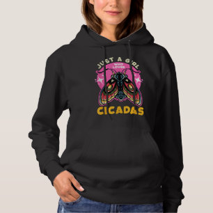 Just A Girl Who Loves Cicadas Insects Entomologist Hoodie