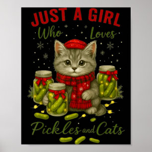 Just A Girl Who Loves Ckles And Cats Christmas Poster