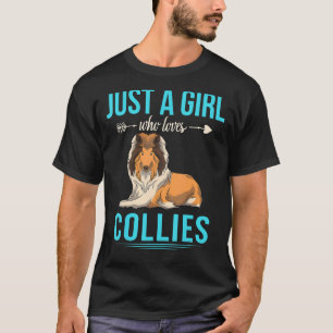 Just A Girl Who Loves Collies Dog Owner Women Roug T-Shirt