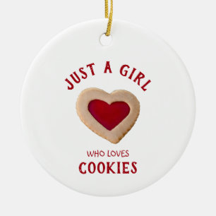 Just a girl who loves Cookies Ceramic Tree Decoration