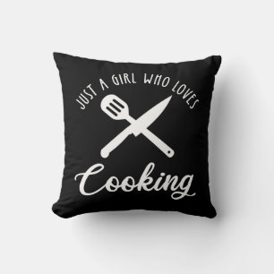Just A Girl Who Loves Cooking Cushion